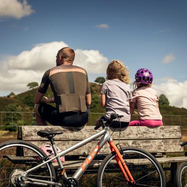 Family on a bike holiday