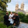 A family in front of Viborg Cathedral