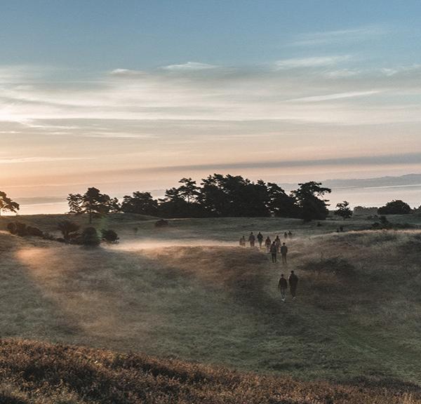 Sunrise in the Danish National Park Mols Bjerge on Djursland