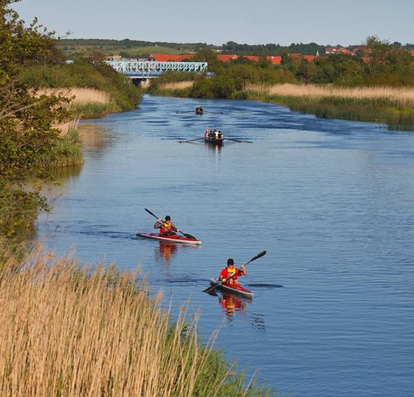The Gudenå River by the Blue Bridge in Randers