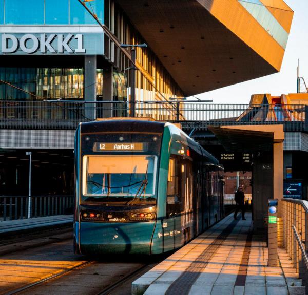 Letbanen i Aarhus ved Dokk1