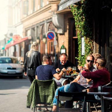 Cosy times at a café in central Aarhus