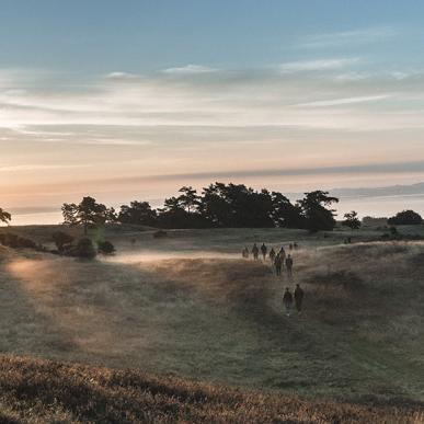 Sunrise in the Danish National Park Mols Bjerge on Djursland