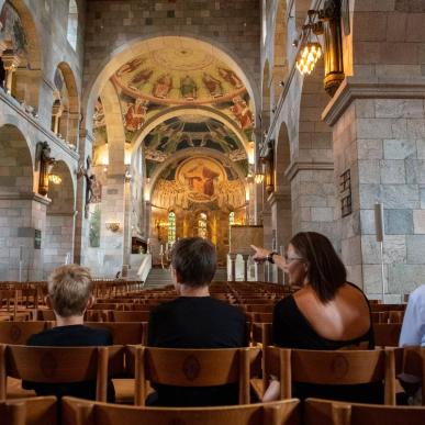 Family exploring the Viborg Cathedral