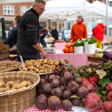 Local produce at Nytorv Square in Viborg