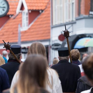 Vægtergang i Ebeltoft på Djursland