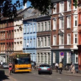 Bus on Knudrisgade in Aarhus