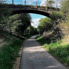 Biking on the old railway near Viborg