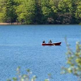 Fishing from a boat on Hald Lake near Viborg