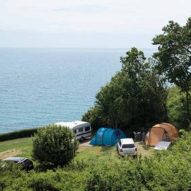 Blushøj Camp Site on Djursland right by the ocean