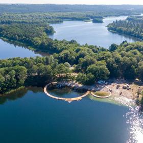 The eastern lakeside bath in Almind Lake by Silkeborg