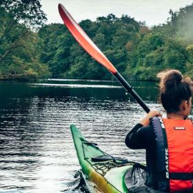 Kayaking on the Gudenå River in Denmark