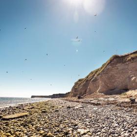 Karlby og Sangstrup klinter strand på Djursland