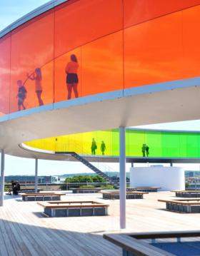 Your rainbow panorama på toppen af ARoS Aarhus Kunstmuseum