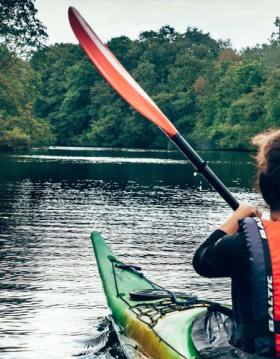 Kayaking on the Gudenå River in Denmark