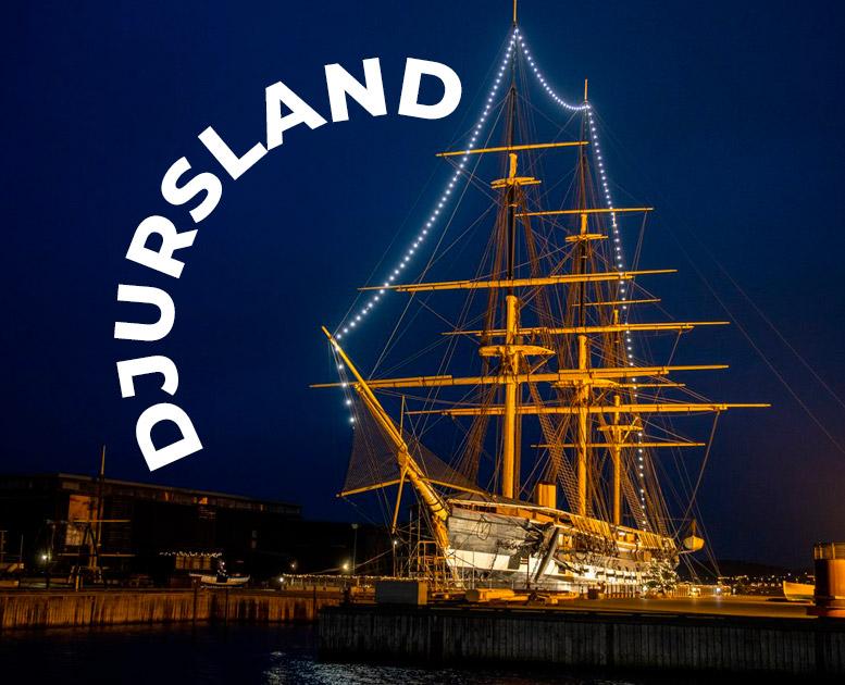 Jul på Djursland Fregatten Jylland med grafik