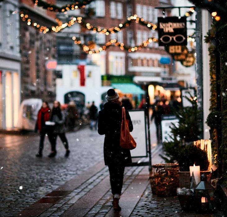 Christmas shopping in Vestergade, Aarhus